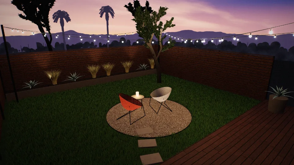 Vista de patio proporcionada por Casa Conectada